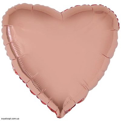 Фольга Flexmetal серце 18" рожеве Золото 3204-0157 фото