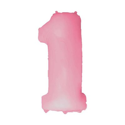 Фольга рожева пастель цифра 1 (Flexmetal) (в Інд.уп) 3207-0091 фото