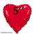 Фольга Китай микро серце 5" червоне 4324 фото