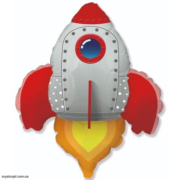 Фольгированная фигура большая Ракета красная Flexmetal (в Инд. уп.) 3207-3099 фото