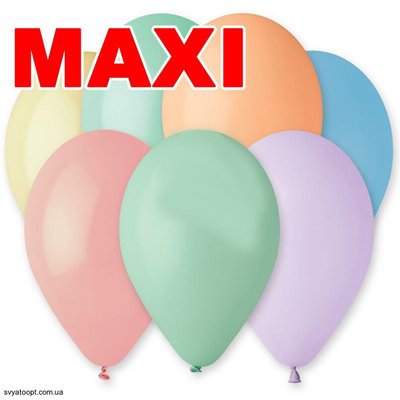 Шары Gemar 10" G90 (MAXI Macaron ассорти) (500 шт) 3101-0040 фото