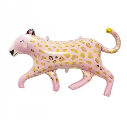 Фольгированная фигура "Леопард розовый в инд. уп." T-173 фото