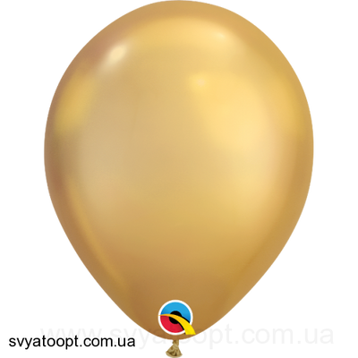 Повітряні кульки Qualatex Хром 11" (28 см). Золото (Gold) 3102-0081 фото
