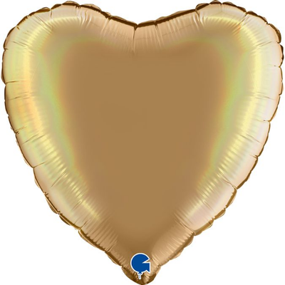 Фольга Серце Б/Мал 18" Платинове шампанське Platinum Champagne (Grabo) 3205-0082 фото