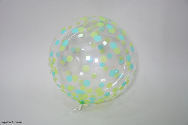 3D сфера Bubble Кружочки зеленые (18") Китай R02 фото