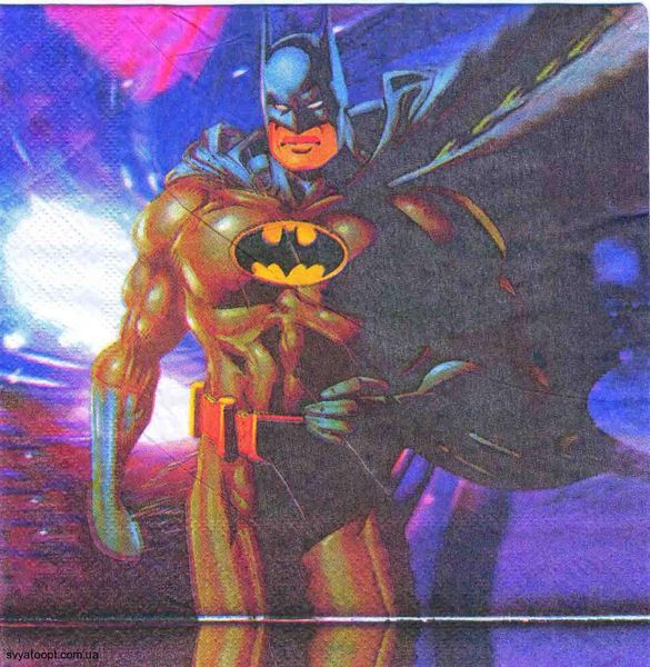 Салфетки "Batman" (33х33) (15 штук) 7176 фото