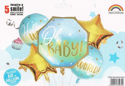 Набір кульок фольгованих "Oh,baby (Хлопчик)" (в індив. упаковці) 9243 фото