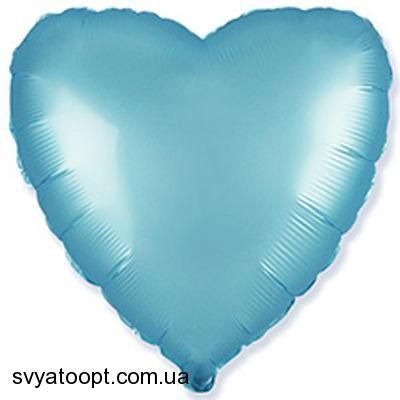Фольга Flexmetal серце 18" блакитне Сатин 1204-0953 фото