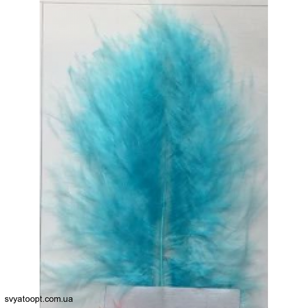 Декоративные перья голубые 6344 фото
