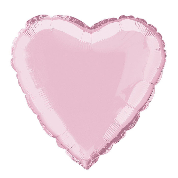 Фольга Flexmetal серце 18" рожеве пастель 1204-3011 фото