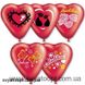 Шары-сердца Gemar 10" CR (с рисунками красное двухцветное микс) (100 шт) 1105-0120 фото 1