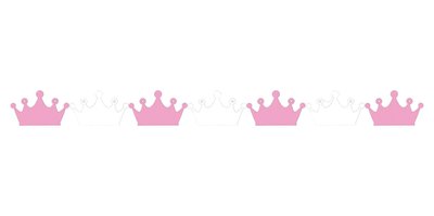 Бумажная гирлянда "Короны розово-белые" 7754 фото