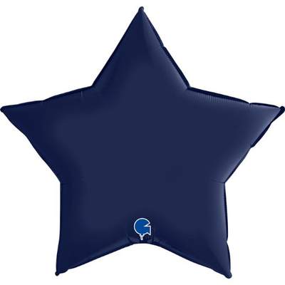 Фольга Звезда 36" Сатин темно-синяя (Satin blue havy) (Grabo) 3204-0737 фото