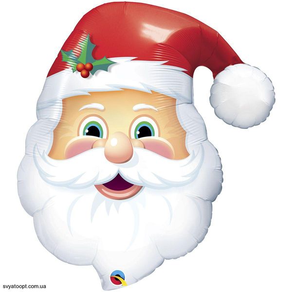 Фольга фігура Санта Клаус голова Qualatex 1207-2738 фото