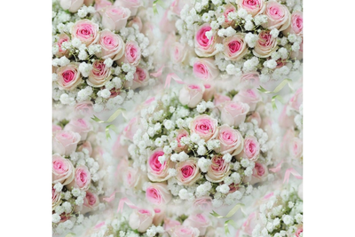 Пакувальний подарунковий папір "Весільні троянди" papir-44 фото