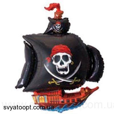 Фольгована фігура велика чорний Корабль Пірата Flexmetal (в Інд. уп.) 1207-1043 фото