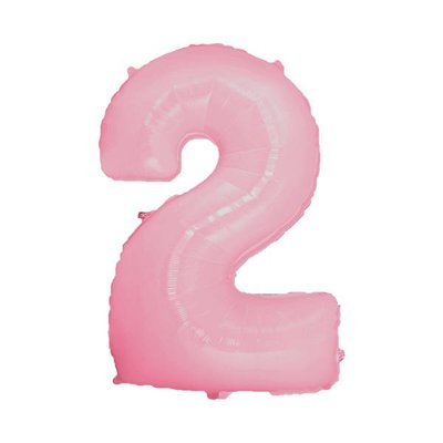 Фольга розовая пастель цифра 2 (Flexmetal) (в Инд.уп) FM-pink-2 фото