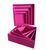 Набор подарочных коробок "Малиновые" (4 шт.) двусторонний картон (h-9) Fuchsia-1 фото