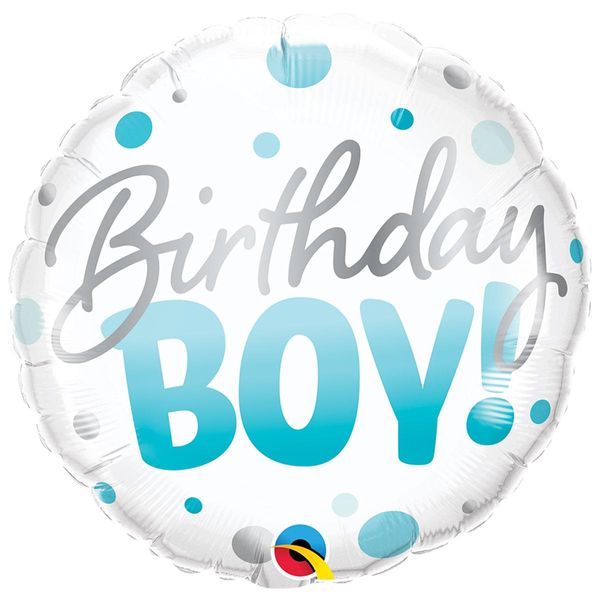 Фольга кругла Birthday Boy Qualatex 1202-3668 фото