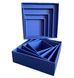 Набір подарункових коробок "Сині" (4 шт.) двосторонній картон (h-9) Blue-1 фото 1