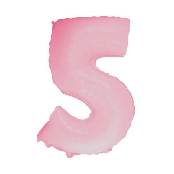 Фольга рожева пастель цифра 5 (Flexmetal) (в Інд.уп) FM-pink-5 фото