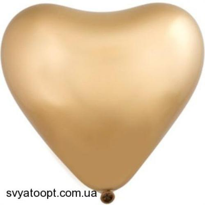 Кулька-серце Everts 12" - 30см Хром Сатин Золото (1 штука) 1105-0372 фото