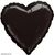 Фольга Китай серце 18" Чорне пастель 3041 фото