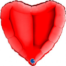 Фольга Сердце 18" Красный (Grabo) 18008R фото