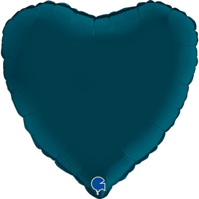 Фольга серце 18" Синій Petrol (Grabo) 180000SPEB фото