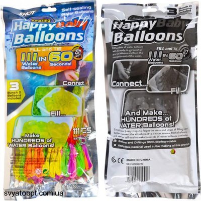 Набор шариков 111 шт за 60 сек Bunch a water ballons 4916 фото