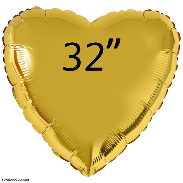 Фольга Flexmetal сердце 32" металлик Золото 1204-0124 фото