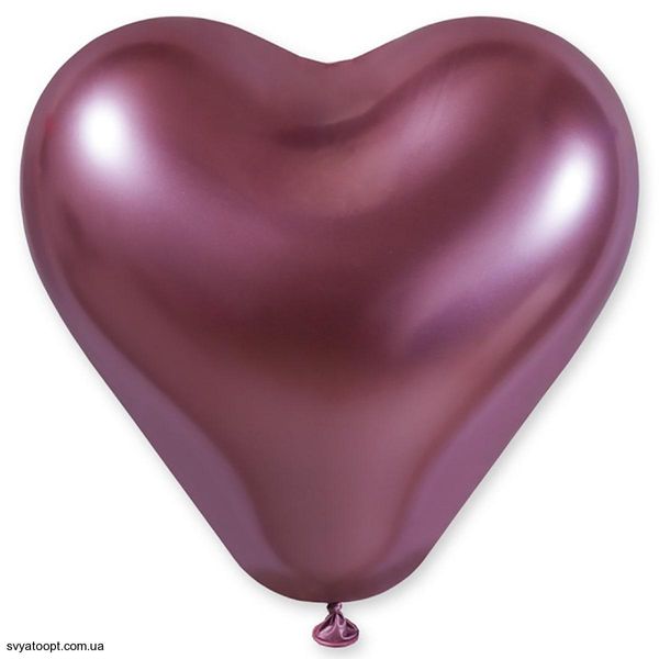 Кулі-серця Gemar 12" CR/91 (Хром рожевий) (25 шт) 1105-0413 фото