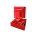 Набір подарункових коробок "Червоні" (4 шт.) двосторонній картон (h-9) Red-1 фото 1