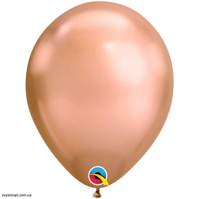 Воздушные шарики Qualatex Хром 11" (28 см). розовое золото (Rose gold) 3102-0539 фото
