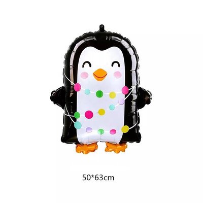 Фольгированная фигура "Пингвин с гирляндой" Китай (в инд. упаковке) 8188 фото