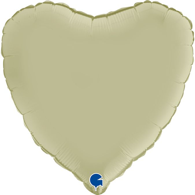 Фольга Сердце 18" Сатин оливковое в Инд. упаковке (Grabo) 3204-0893 фото