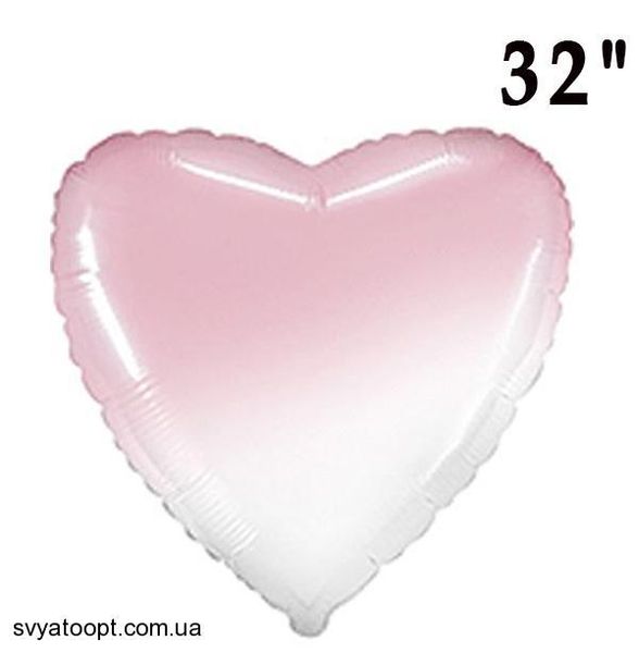 Flexmetal 32" сердце Омбре Бело-розовое 3204-0471 фото