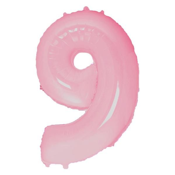 Фольга рожева пастель цифра 9 (Flexmetal) (в Інд.уп) FM-pink-9 фото