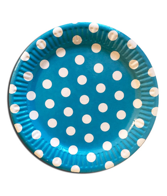 Тарілки "Горох синій" (18,0 см)(10шт-уп) 4556 фото