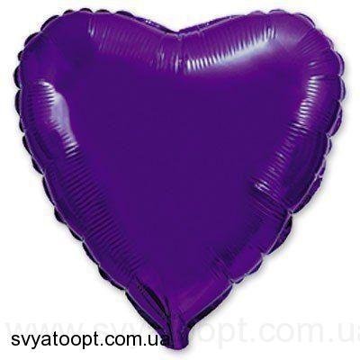 Фольга Flexmetal серце 18" Фіолетове 1204-0087 фото
