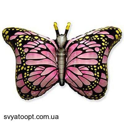 Фольгована фігура велика Рожевий Метелик Flexmetal (в Інд. уп.) 1207-3410 фото