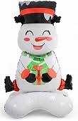 Стоячая фольгированная фигура "Весёлый снеговик" в инд. уп." Китай 6650 фото