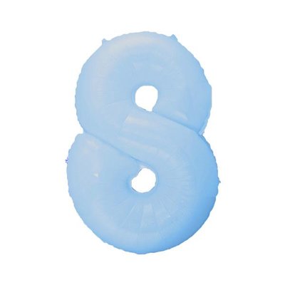Фольга голубая пастель цифра 8 (Flexmetal) (в Инд.уп) FM-blue-8 фото