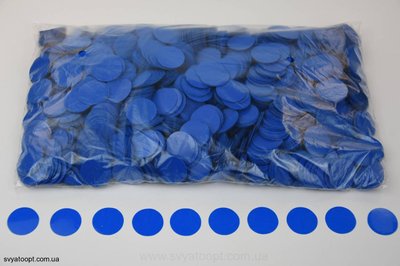 Конфетті коло 50 грамм Синій 23 мм 3652 фото
