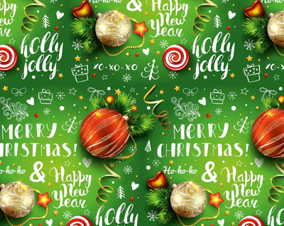 Пакувальний подарунковий папір "Merry Christmas" (25л) papir-112 фото