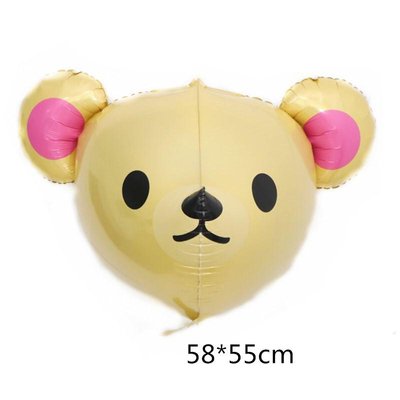 Фольгована фігура 4D Голова ведмедя (Коричнева) (Китай) (в індив. упаковці) 4329 фото