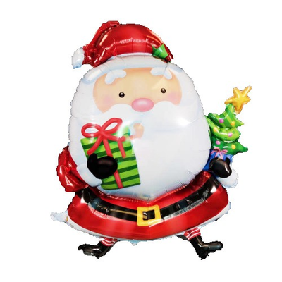 Фольгована фігура Санта з ялинкою (Китай) (в індив. упаковці) 06620 фото