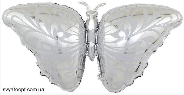 Фольгированная фигура Бабочка Серебро (Китай) (в инд. упаковке) 5748 фото
