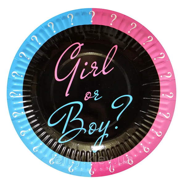 Тарілки "Boy or girl" (18,0 см)(10шт-уп) 7191 фото