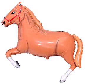 Фольгована фігура велика Кінь коричневий Flexmetal (в Інд. уп.) 3286 фото